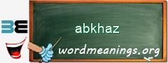 WordMeaning blackboard for abkhaz